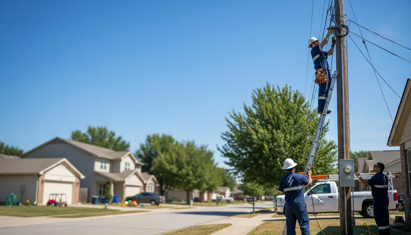 Residential electrician providing installation services in Hutchinson, KS